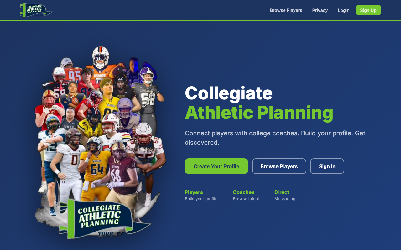 Bearcats Recruiting landing page screenshot