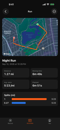 Milepost run on a map